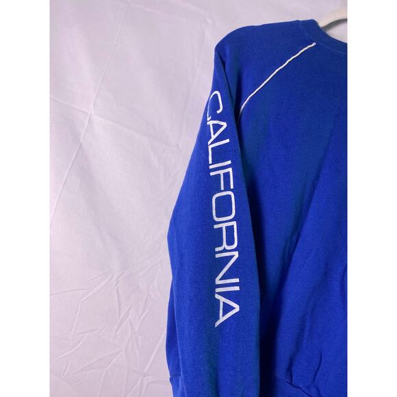 Vintage Tultex San Diego City California Blue Crewneck Sweater Destination Large - Picture 3 of 3